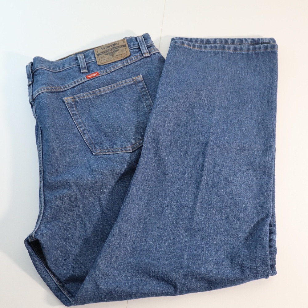 Wrangler Authentics Men's Straight Leg Jeans Blue Dark Regular Fit 46x30